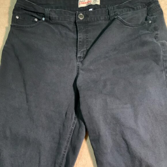JMS Just My Size Jeans Womens 10 Black Straight‎ Mid Rise Denim Stretch (C) - Picture 2 of 7